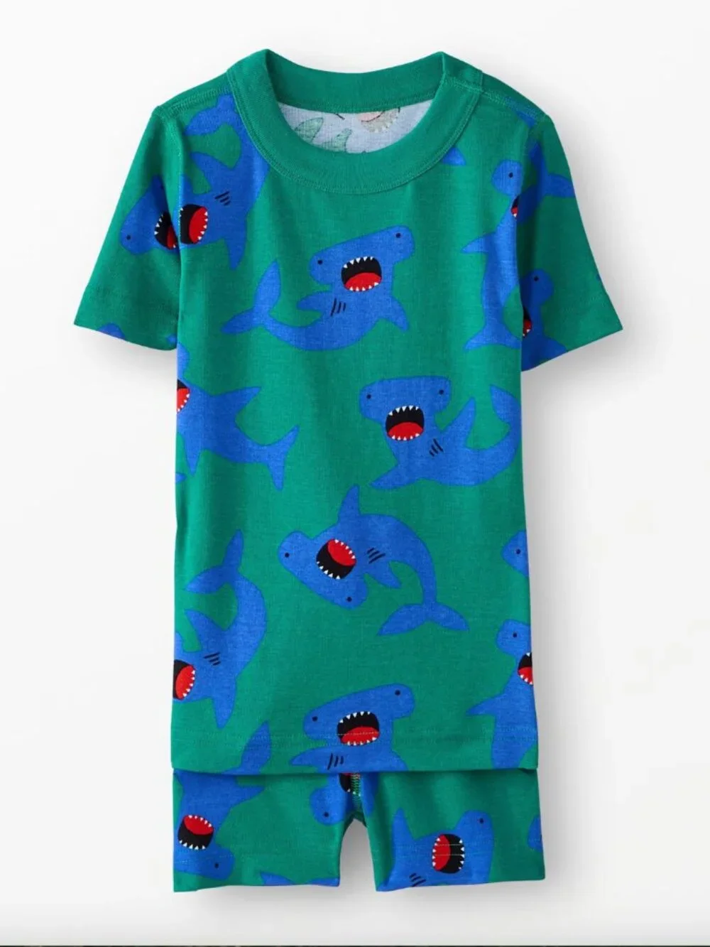 Hanna Andersson HannaJams Short John Pajama Set (Hammerheads Sharks) - 10 140